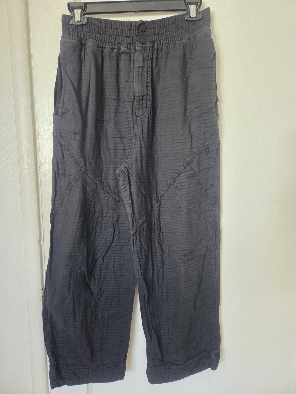 Free People Black Barrel Cotton Pants Xs